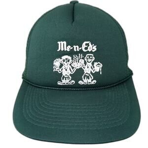 Cameo Me-n-Ed's Pizza Beer Green One Size Trucker Hat Adjustable Mesh Foam Rope
